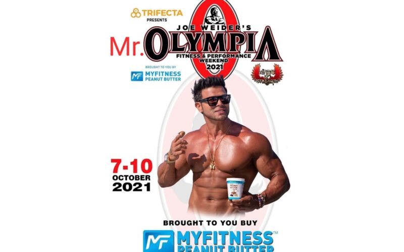 MyFitness Peanut Butter Associates with Mr. Olympia World Body Building Competition to Be Held In October 2021