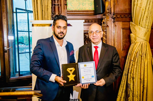 Haryana’s Captain Sumit Yadav received Political Analyst of the Year Award in Parliament of UK