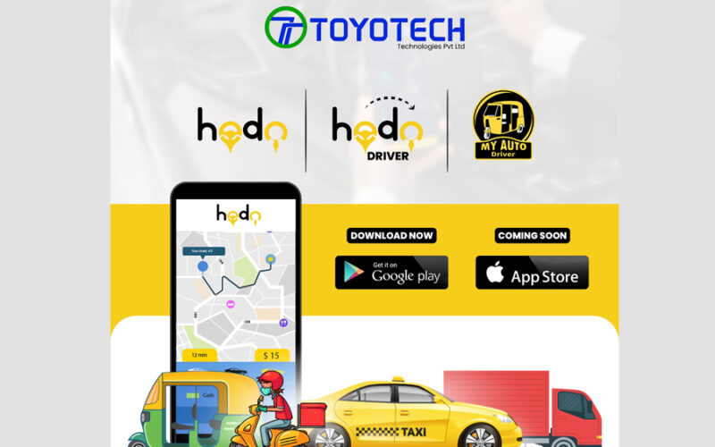 Now booking rides become easier and faster with newly launched app ‘Hodo’ by Toyotech
