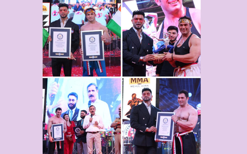 India’s Fitness & Youth Icon Sahil Khan and Martial Arts Vispy Kharadi set a Guinness World Record