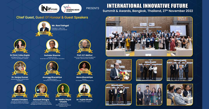 International Innovative Future Summit and Awards 2022 organized by Winning Move & In2future in Bangkok, Thailand