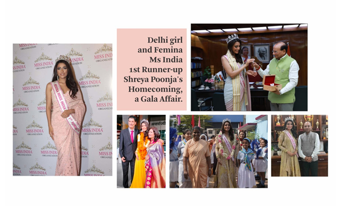 Delhi girl and Femina Miss India 2023 1st Runner-Up Shreya Poonja’s homecoming, a gala affair!