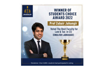 Jahangir Tutorials Voted Best CS Classes in English for CSEET, CS Executive, and CS Professional